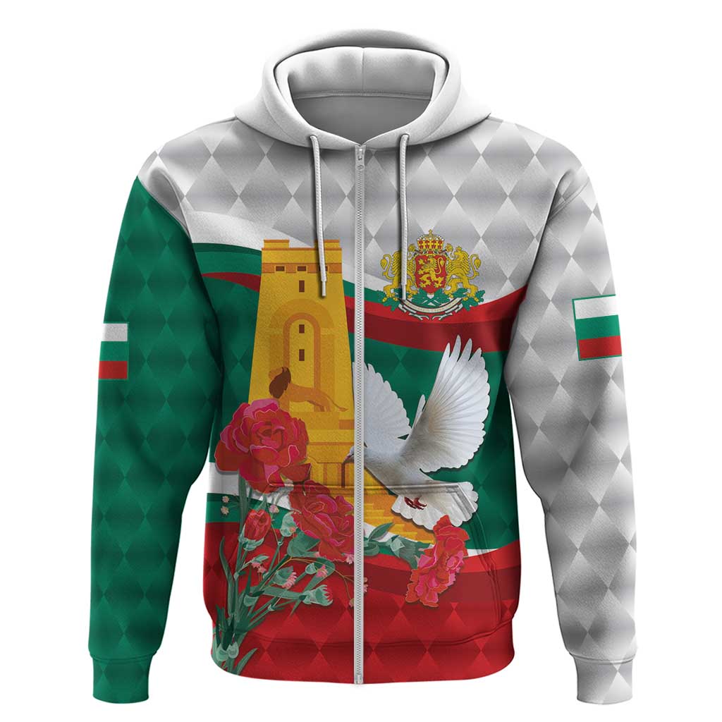 Bulgaria Liberation Personalized Zip Hoodie Suedinenieto Pravi Silata