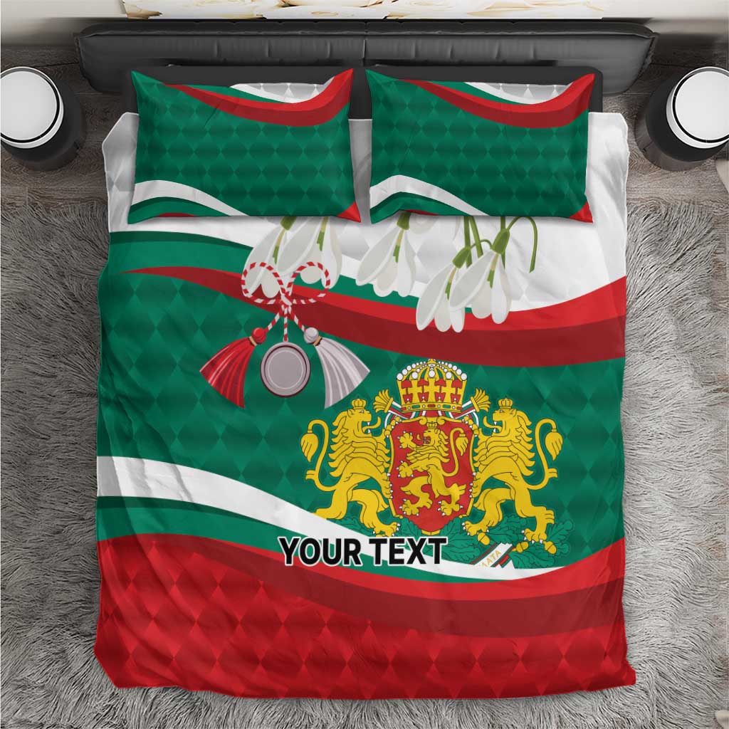 Republic of Bulgaria Personalized Bedding Set Crowned Golden Lion Suedinenieto Pravi Silata