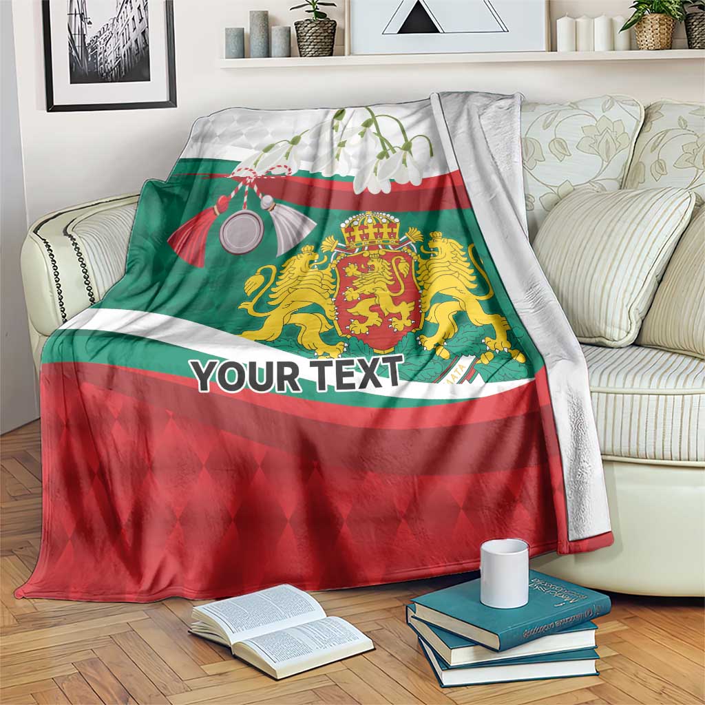 Republic of Bulgaria Personalized Blanket Crowned Golden Lion Suedinenieto Pravi Silata