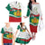 Republic of Bulgaria Personalized Family Matching Off The Shoulder Long Sleeve Dress and Hawaiian Shirt Crowned Golden Lion Suedinenieto Pravi Silata