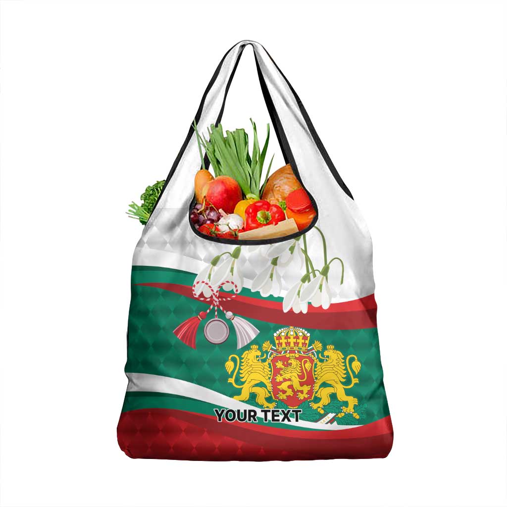 Republic of Bulgaria Personalized Grocery Bag Crowned Golden Lion Suedinenieto Pravi Silata