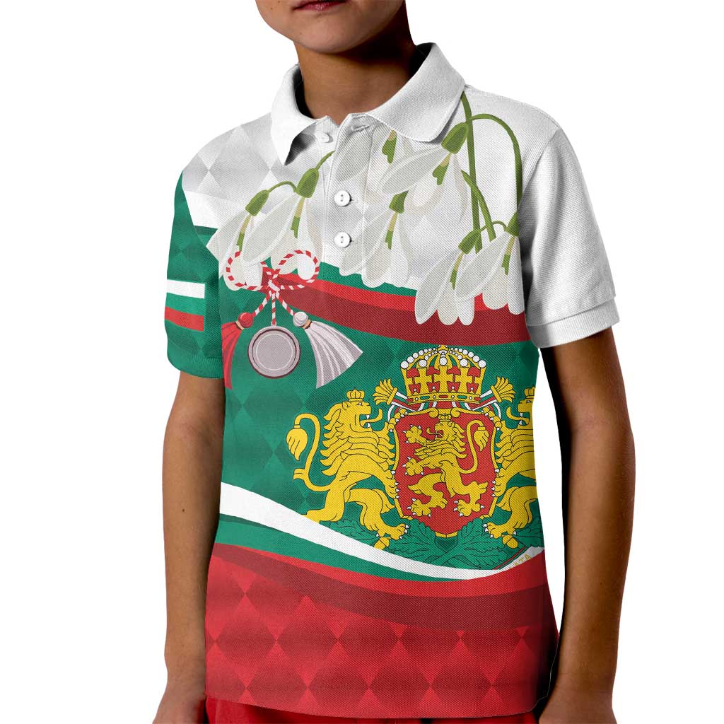 Republic of Bulgaria Personalized Kid Polo Shirt Crowned Golden Lion Suedinenieto Pravi Silata