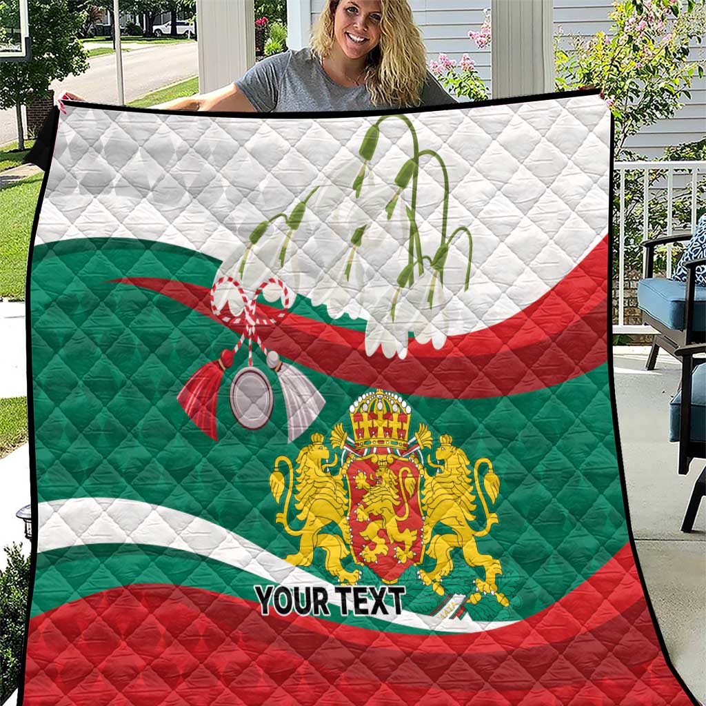 Republic of Bulgaria Personalized Quilt Crowned Golden Lion Suedinenieto Pravi Silata