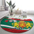 Republic of Bulgaria Personalized Round Carpet Crowned Golden Lion Suedinenieto Pravi Silata