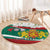 Republic of Bulgaria Personalized Round Carpet Crowned Golden Lion Suedinenieto Pravi Silata