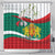 Republic of Bulgaria Personalized Shower Curtain Crowned Golden Lion Suedinenieto Pravi Silata