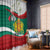 Republic of Bulgaria Personalized Window Curtain Crowned Golden Lion Suedinenieto Pravi Silata