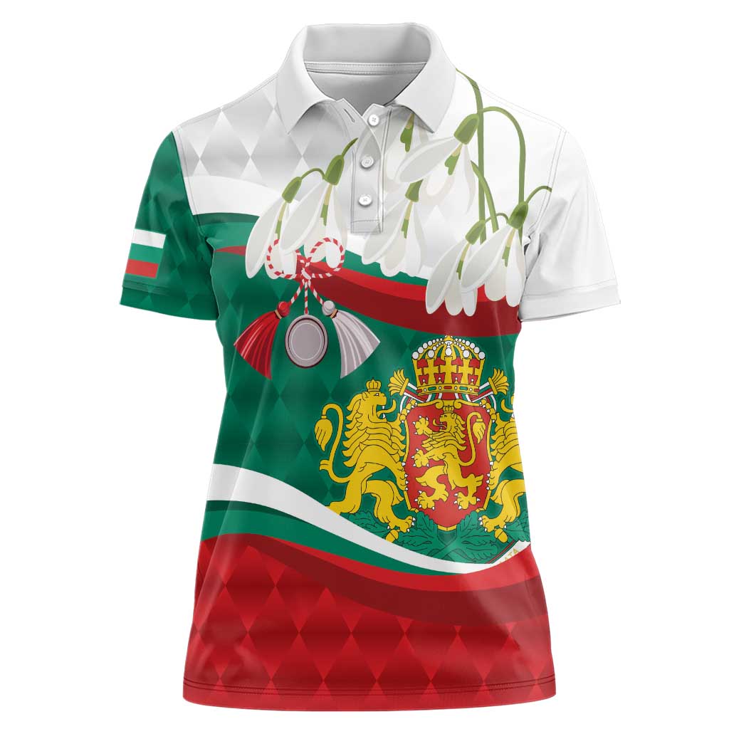 Republic of Bulgaria Personalized Women Polo Shirt Crowned Golden Lion Suedinenieto Pravi Silata