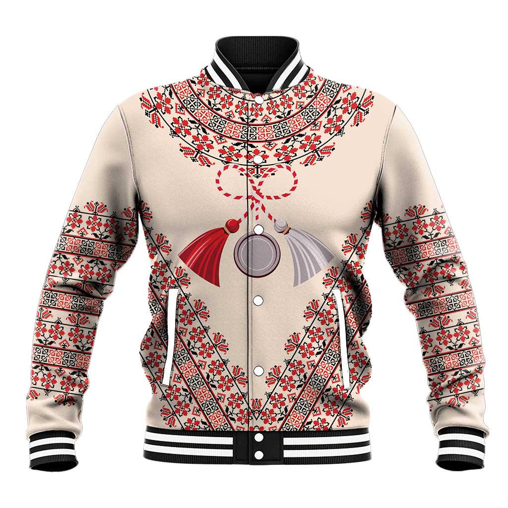 Baba Marta Day Martenitsa Baseball Jacket Traditional Bulgarian Embroidery