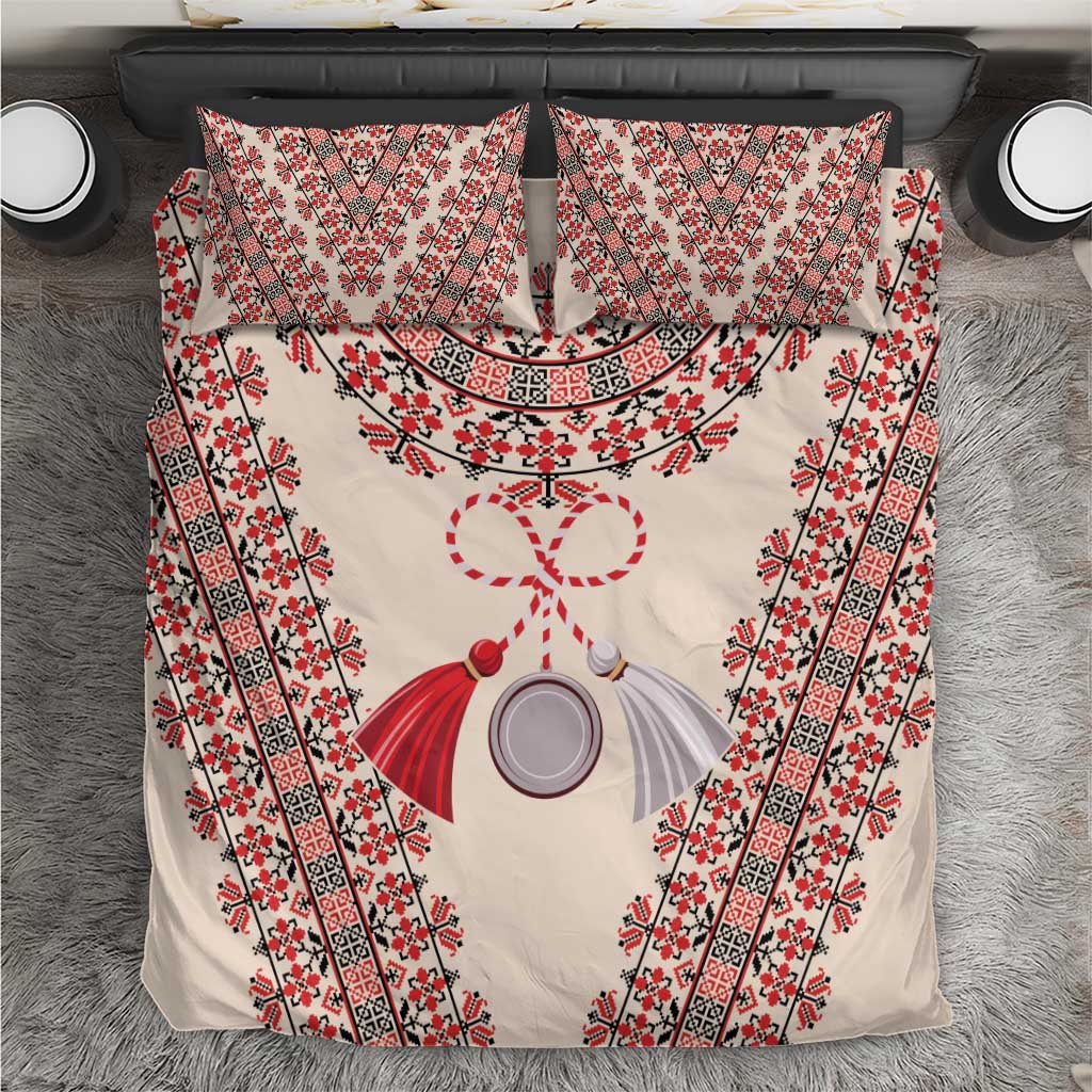 Baba Marta Day Martenitsa Bedding Set Traditional Bulgarian Embroidery