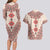 Baba Marta Day Martenitsa Couples Matching Long Sleeve Bodycon Dress and Hawaiian Shirt Traditional Bulgarian Embroidery