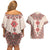 Baba Marta Day Martenitsa Couples Matching Off Shoulder Short Dress and Hawaiian Shirt Traditional Bulgarian Embroidery