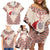 Baba Marta Day Martenitsa Family Matching Off Shoulder Short Dress and Hawaiian Shirt Traditional Bulgarian Embroidery