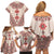 Baba Marta Day Martenitsa Family Matching Off Shoulder Short Dress and Hawaiian Shirt Traditional Bulgarian Embroidery