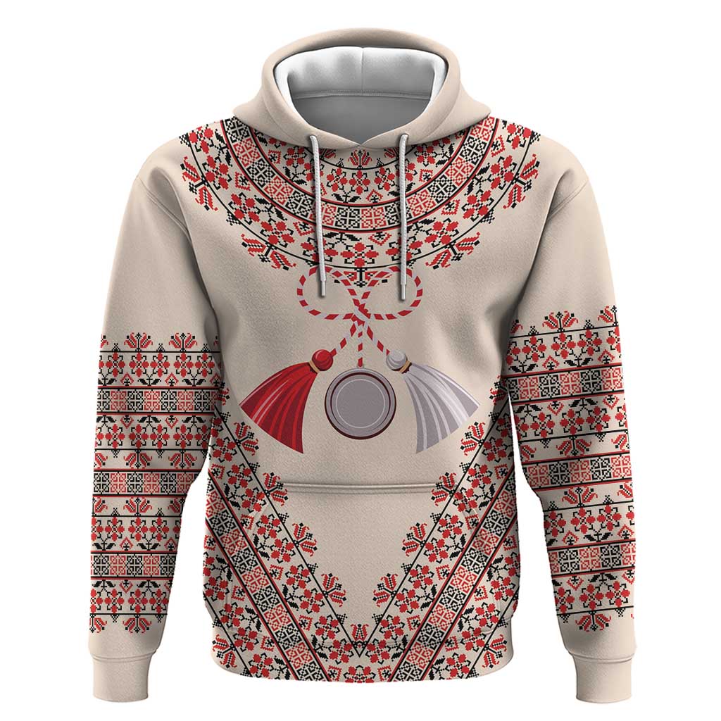 Baba Marta Day Martenitsa Hoodie Traditional Bulgarian Embroidery