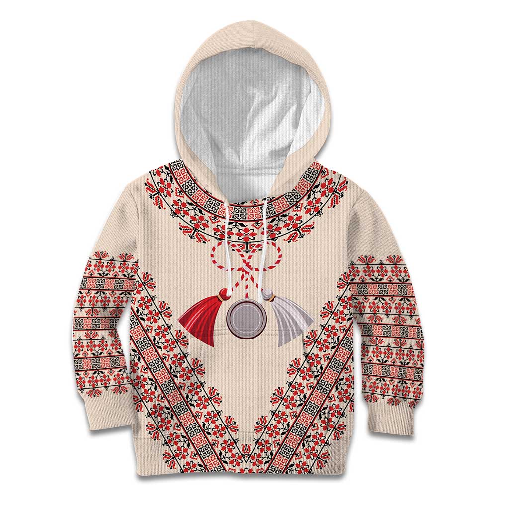 Baba Marta Day Martenitsa Kid Hoodie Traditional Bulgarian Embroidery