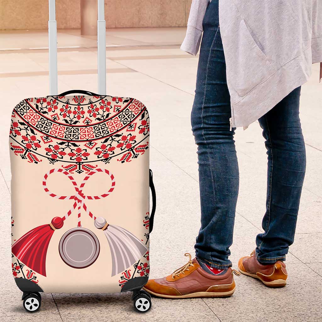 Baba Marta Day Martenitsa Luggage Cover Traditional Bulgarian Embroidery