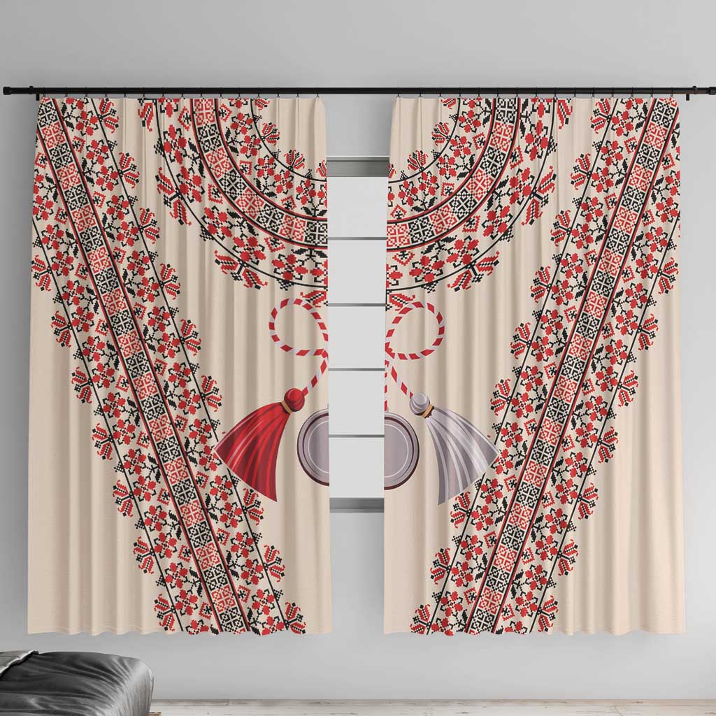 Baba Marta Day Martenitsa Window Curtain Traditional Bulgarian Embroidery