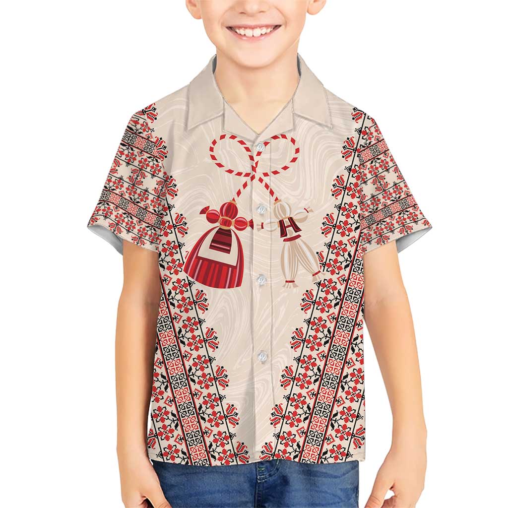 Bulgarian Martenitsa Kid Hawaiian Shirt Tradition March 1st Chestita Baba Marta