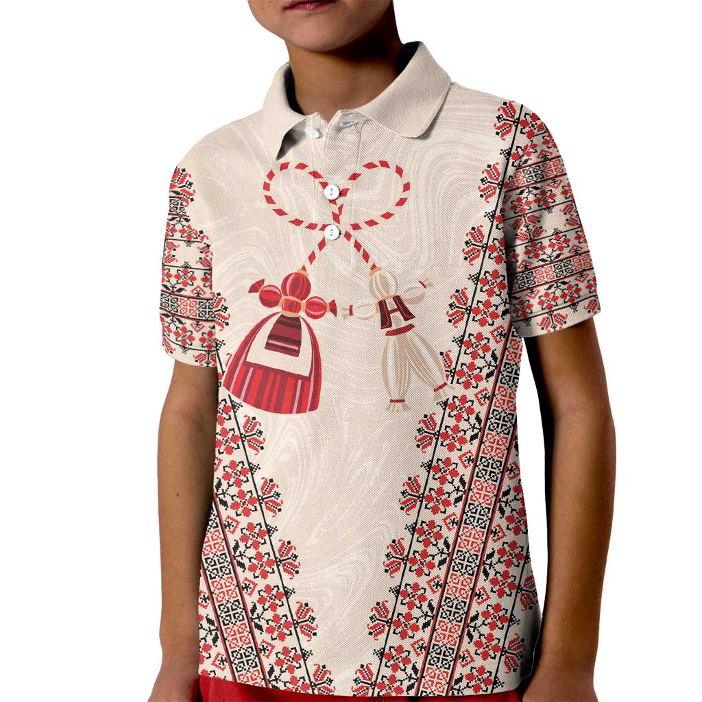 Bulgarian Martenitsa Kid Polo Shirt Tradition March 1st Chestita Baba Marta