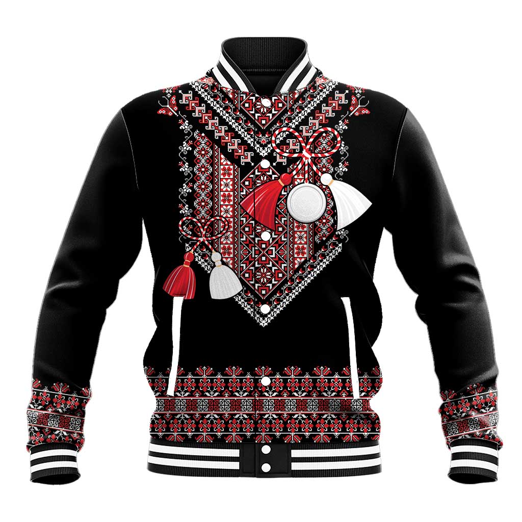 Martenitsa Martisor Day Baseball Jacket Traditional Romanian Folk Art