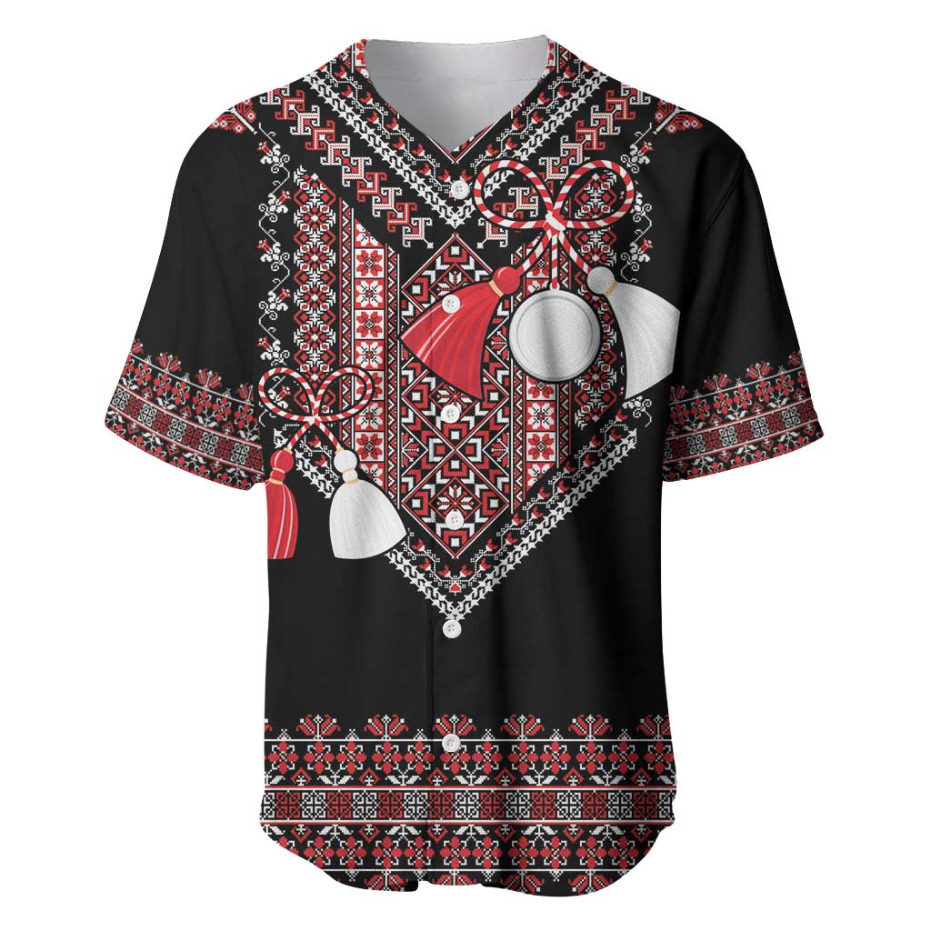 Martenitsa Martisor Day Baseball Jersey Traditional Romanian Folk Art