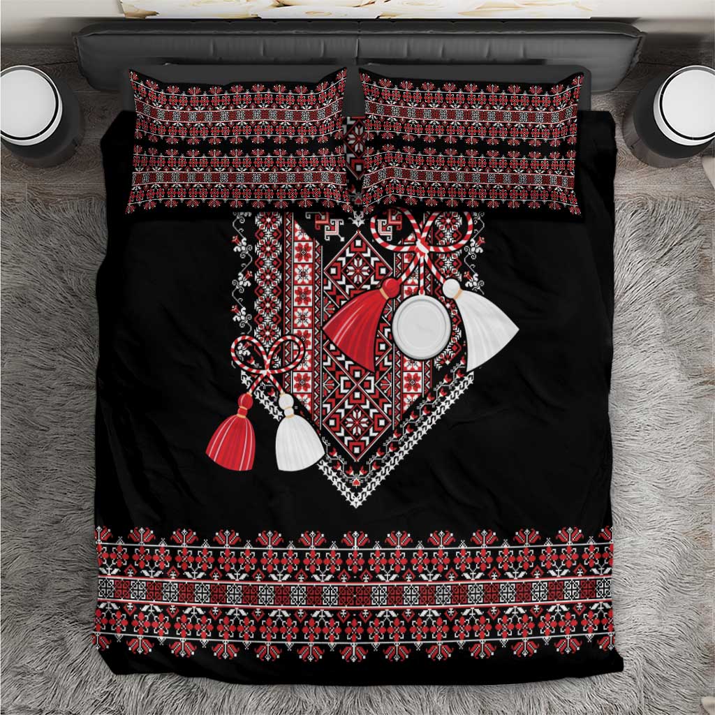 Martenitsa Martisor Day Bedding Set Traditional Romanian Folk Art