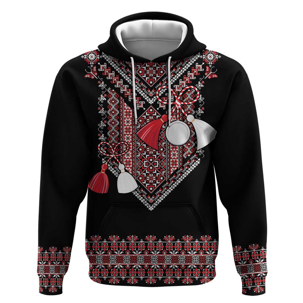 Martenitsa Martisor Day Hoodie Traditional Romanian Folk Art