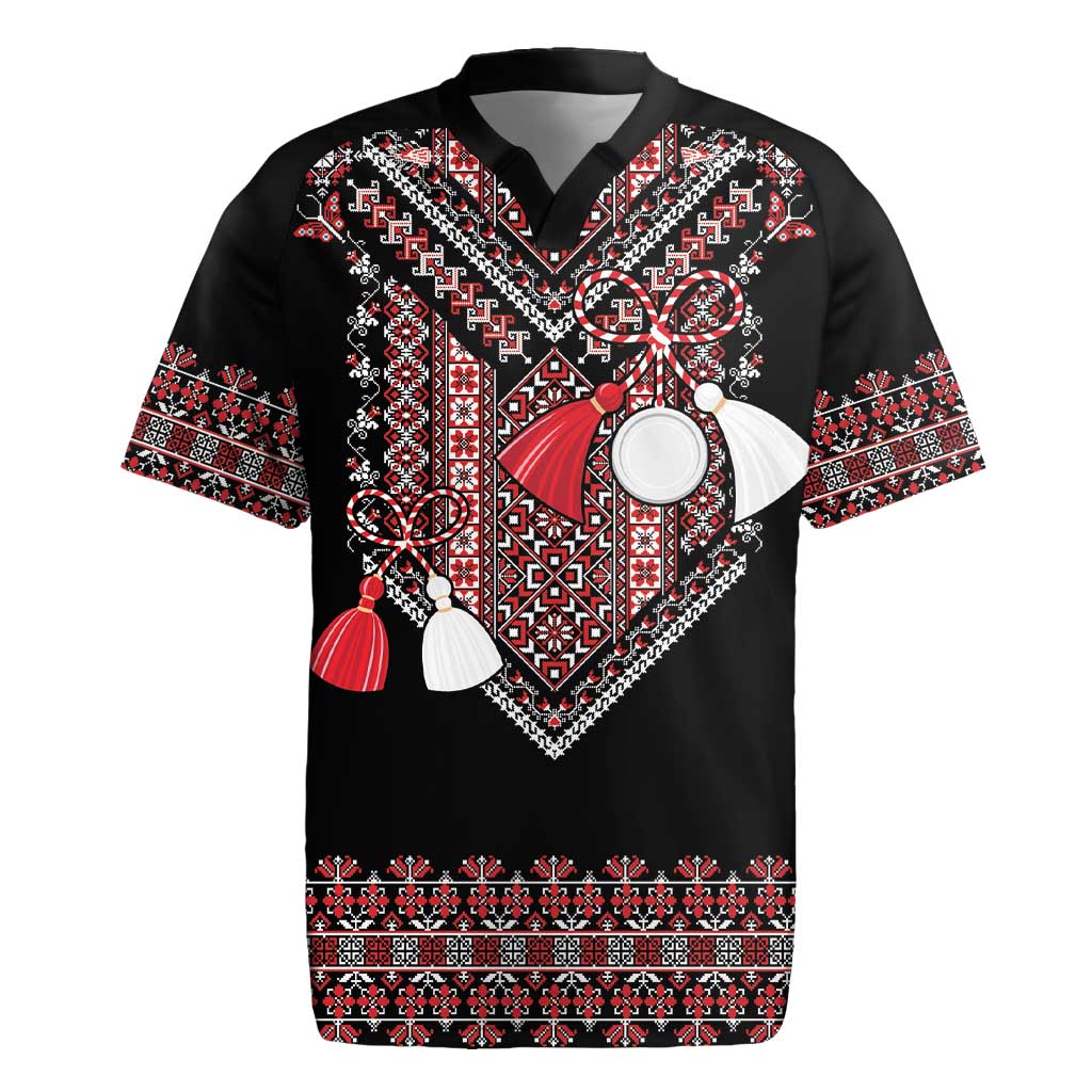 Martenitsa Martisor Day Rugby Jersey Traditional Romanian Folk Art