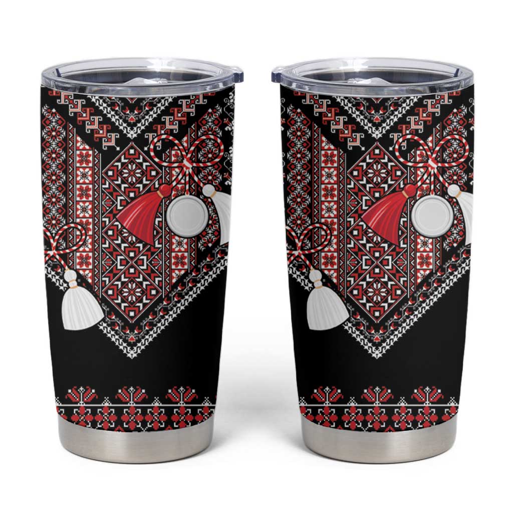 Martenitsa Martisor Day Tumbler Cup Traditional Romanian Folk Art