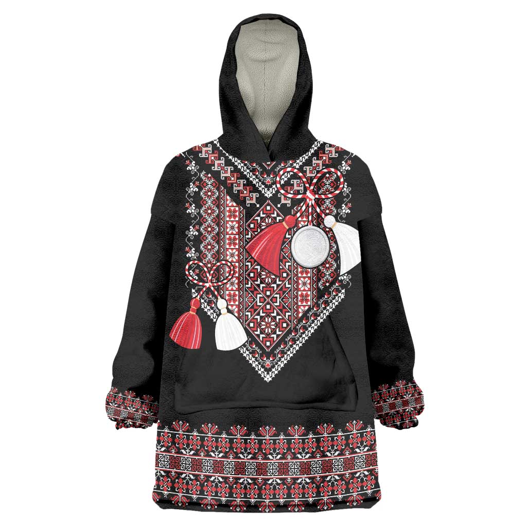 Martenitsa Martisor Day Wearable Blanket Hoodie Traditional Romanian Folk Art