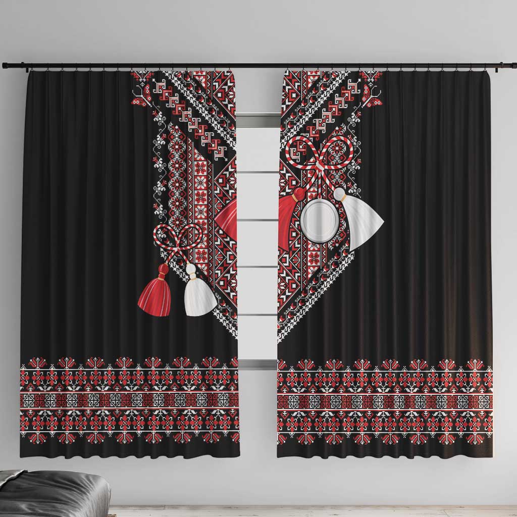 Martenitsa Martisor Day Window Curtain Traditional Romanian Folk Art