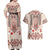 Vintage Martisor Day Martenitsa Couples Matching Off Shoulder Maxi Dress and Hawaiian Shirt Traditional Romanian Embroidery No1