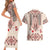 Vintage Martisor Day Martenitsa Couples Matching Short Sleeve Bodycon Dress and Hawaiian Shirt Traditional Romanian Embroidery No1