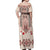 Vintage Martisor Day Martenitsa Off Shoulder Maxi Dress Traditional Romanian Embroidery No1