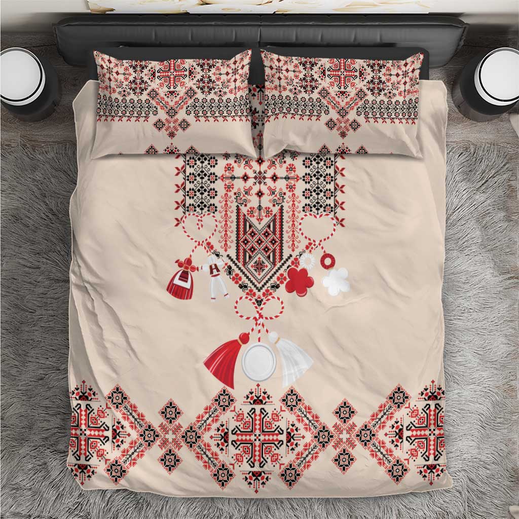 Vintage Martisor Day Martenitsa Bedding Set Traditional Romanian Embroidery No2