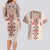 Vintage Martisor Day Martenitsa Couples Matching Long Sleeve Bodycon Dress and Hawaiian Shirt Traditional Romanian Embroidery No2