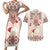 Vintage Martisor Day Martenitsa Couples Matching Short Sleeve Bodycon Dress and Hawaiian Shirt Traditional Romanian Embroidery No2