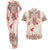 Vintage Martisor Day Martenitsa Couples Matching Tank Maxi Dress and Hawaiian Shirt Traditional Romanian Embroidery No2