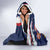 USA-American Samoa Flag Day Personalized Hooded Blanket Bald Eagle Polynesian Tribal Pattern