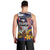 USA-American Samoa Flag Day Personalized Men Tank Top Bald Eagle Polynesian Tribal Pattern