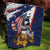 USA-American Samoa Flag Day Personalized Quilt Bald Eagle Polynesian Tribal Pattern