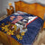 USA-American Samoa Flag Day Personalized Quilt Bald Eagle Polynesian Tribal Pattern