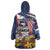 USA-American Samoa Flag Day Personalized Wearable Blanket Hoodie Bald Eagle Polynesian Tribal Pattern