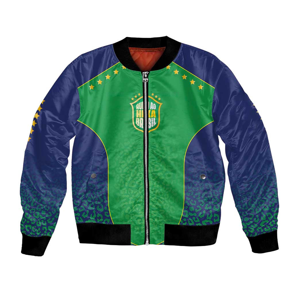 Custom Brazil Victory Dream Bomber Jacket Rumo Ao Hexa