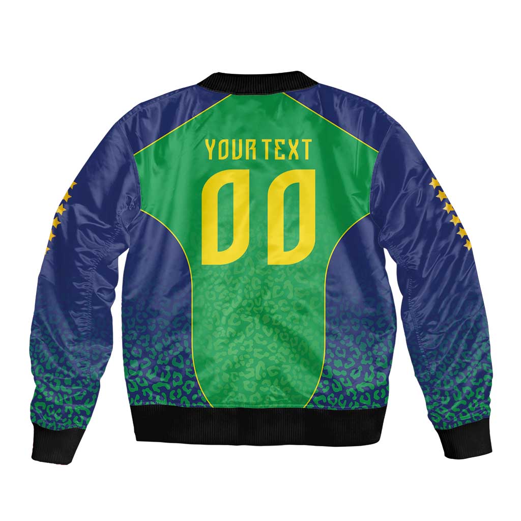Custom Brazil Victory Dream Bomber Jacket Rumo Ao Hexa