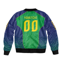 Custom Brazil Victory Dream Bomber Jacket Rumo Ao Hexa