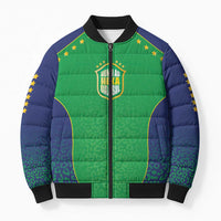Custom Brazil Victory Dream Bomber Puffer Jacket Rumo Ao Hexa