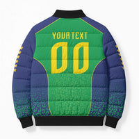 Custom Brazil Victory Dream Bomber Puffer Jacket Rumo Ao Hexa
