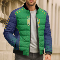 Custom Brazil Victory Dream Bomber Puffer Jacket Rumo Ao Hexa